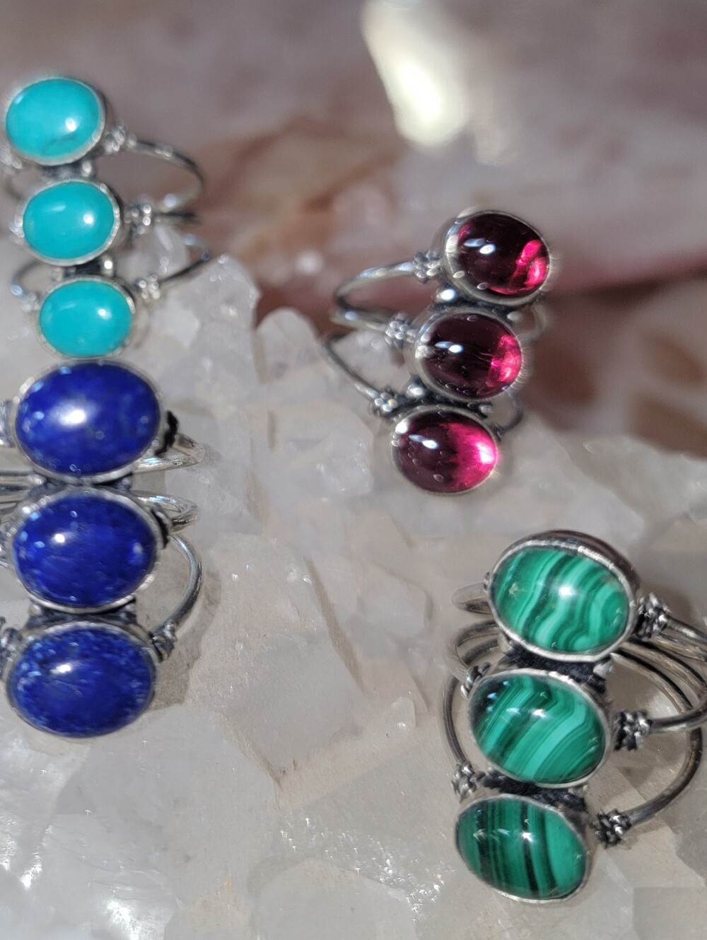 Set Of 4 Rings 💙💜💚🩵